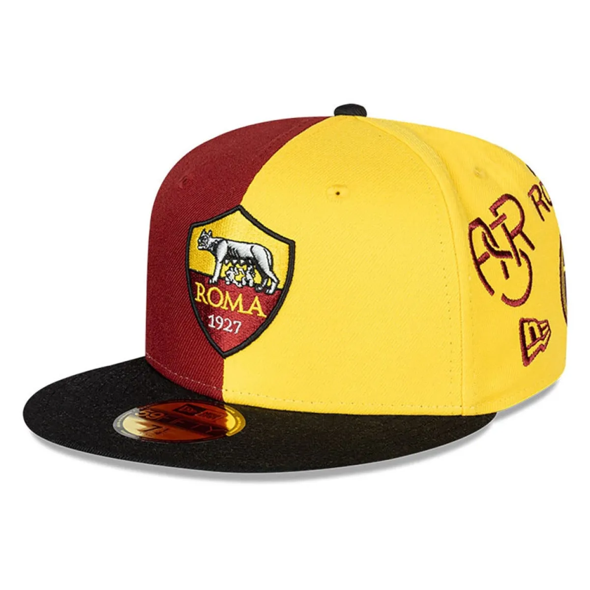 AS Roma Cappellino Bicolore logo Crest 59Fifty New Era X , Adulto, Rosso<Donna Cappellini E Berretti | Cappellini E Berretti