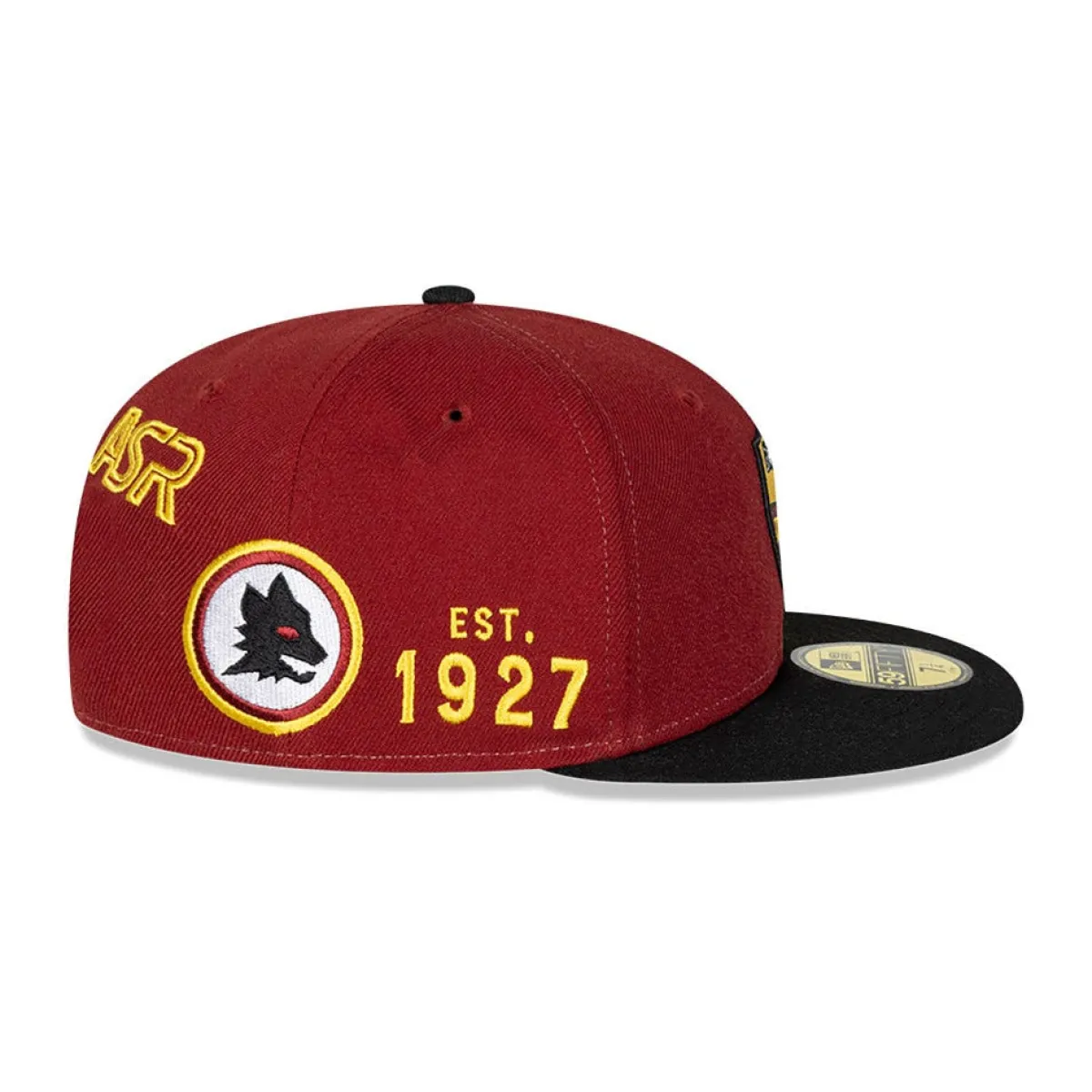 AS Roma Cappellino Bicolore logo Crest 59Fifty New Era X , Adulto, Rosso<Donna Cappellini E Berretti | Cappellini E Berretti