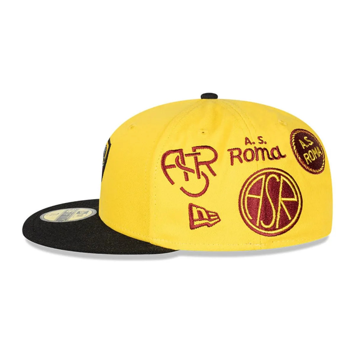 AS Roma Cappellino Bicolore logo Crest 59Fifty New Era X , Adulto, Rosso<Donna Cappellini E Berretti | Cappellini E Berretti