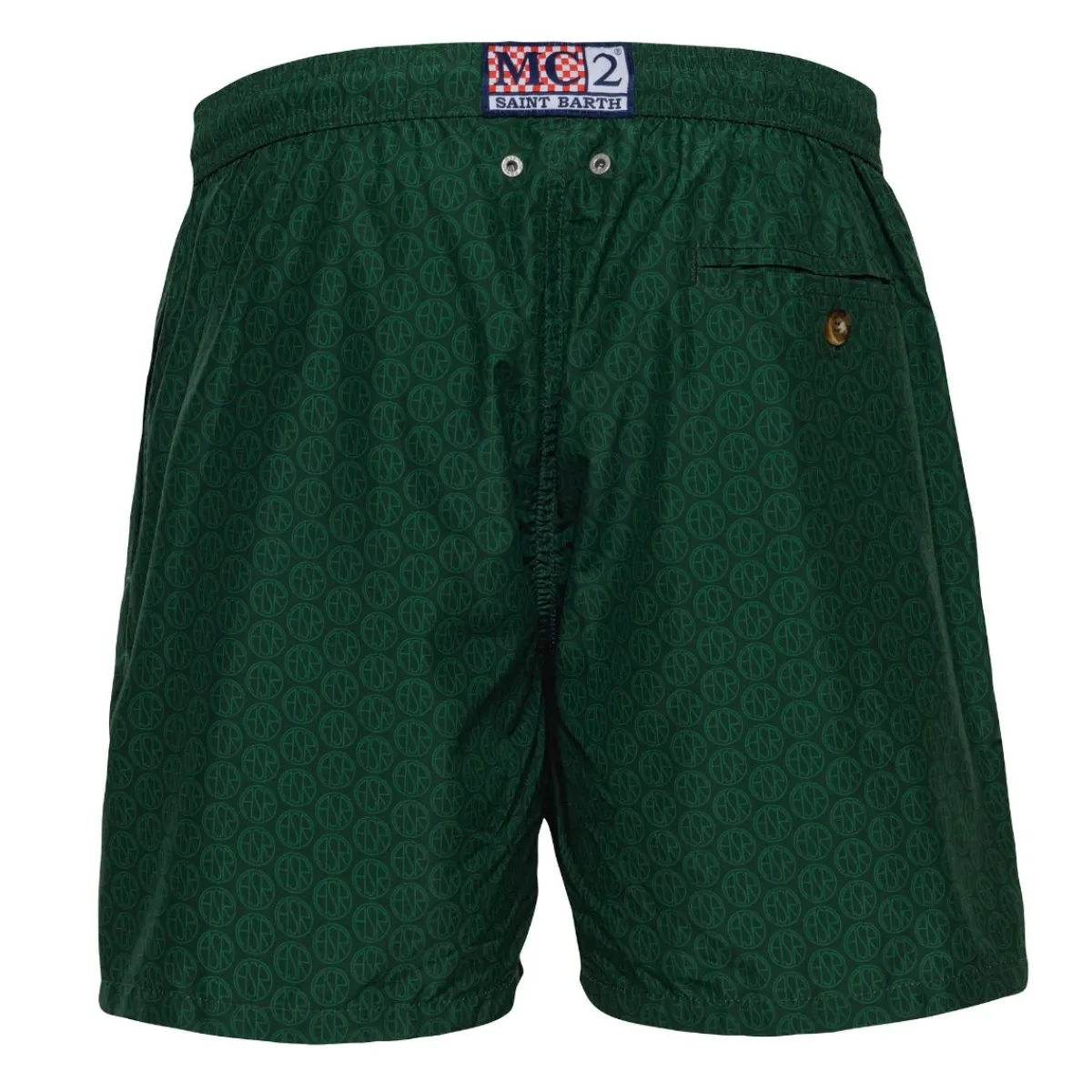 AS Roma Costume da bagno Saint Barth Logo ASR Micro Fantasy, Uomo, Verde<Uomo Costumi Da Bagno | Mare E Piscina