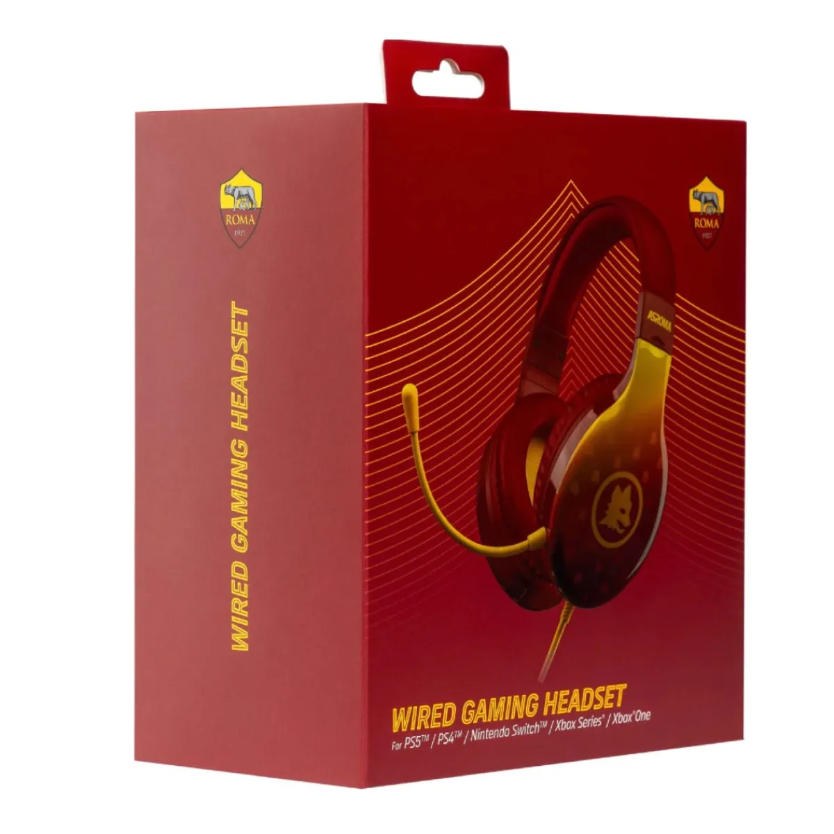 AS Roma Cuffie Gaming con Logo Lupetto< Tech E Multimedia