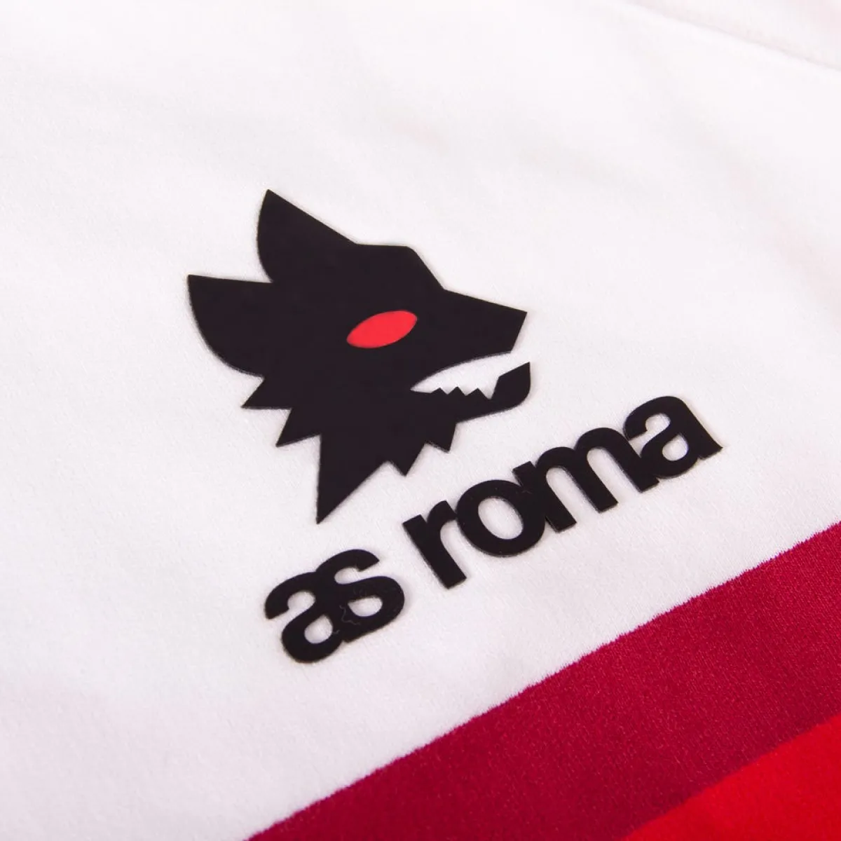 AS Roma Felpa con cappuccio a righe retrò e logo lupetto , Adulto, Bianco<Uomo Felpe