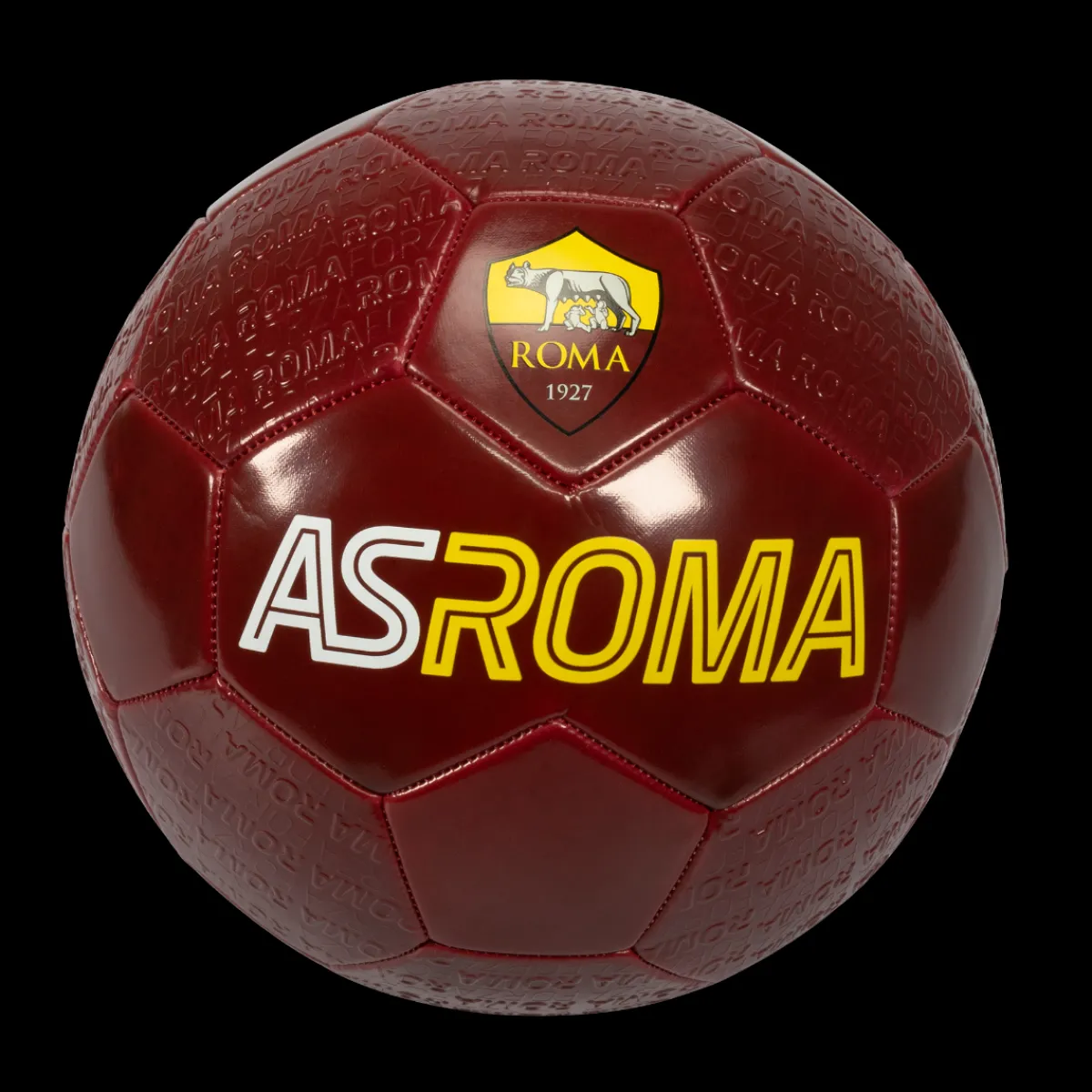 AS Roma Pallone con pattern Forza Roma in rilevo, taglia 5< Palloni