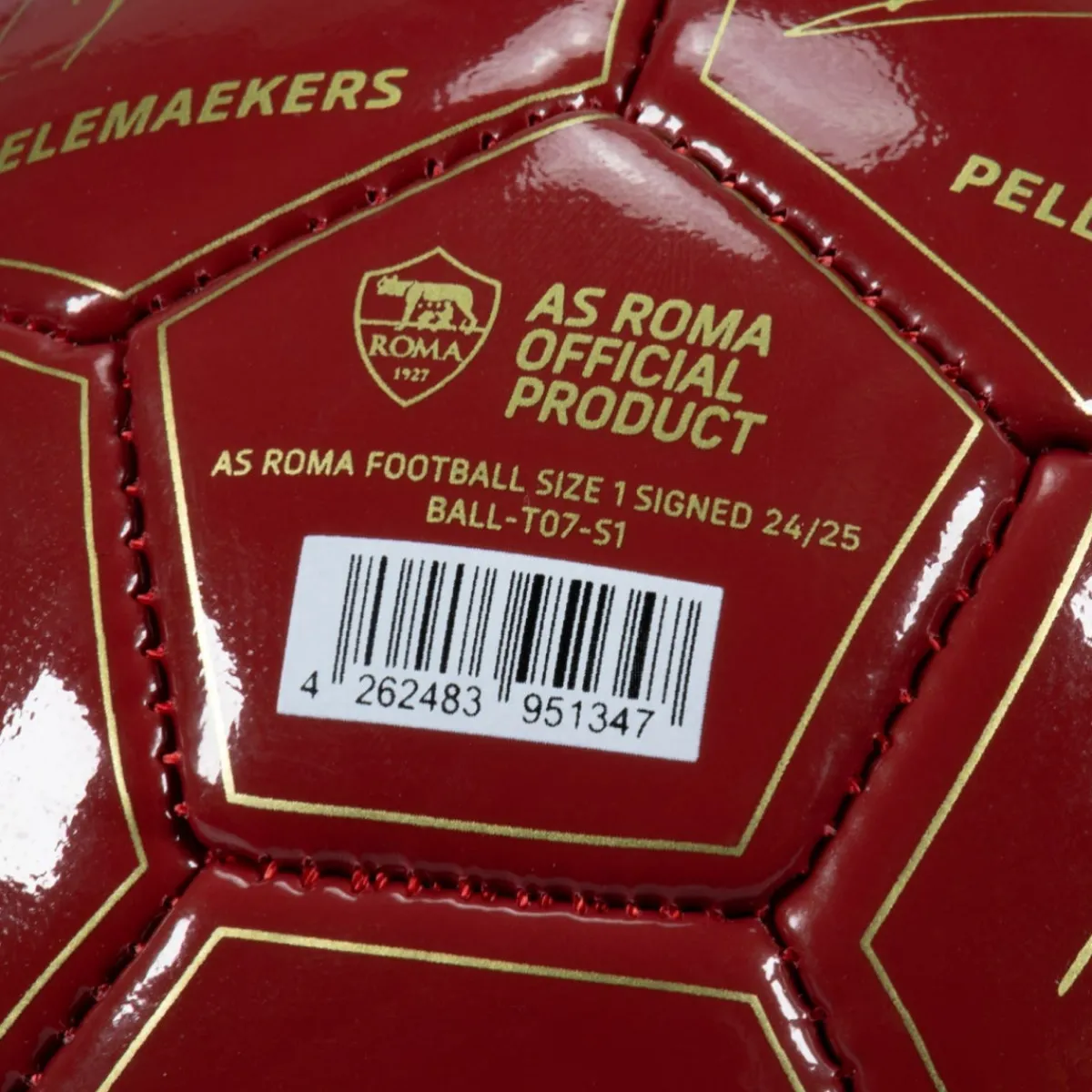 AS Roma Pallone da calcio con autografi calciatori 2024/25, Taglia 1< Palloni