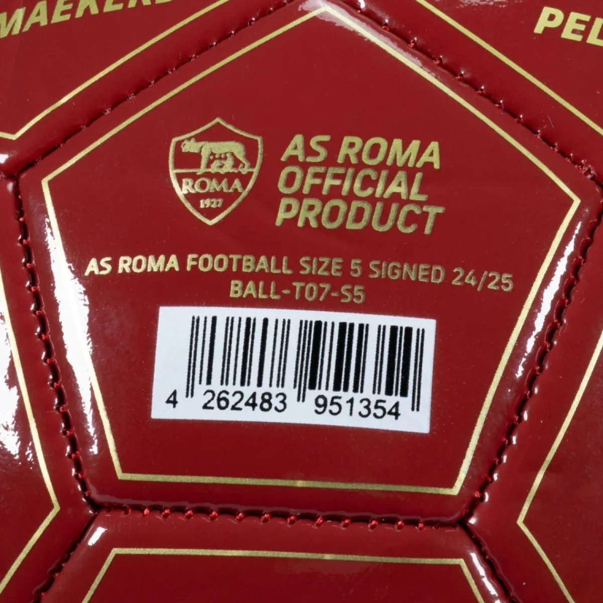 AS Roma Pallone da calcio con autografi calciatori 2024/25, Taglia 5< Palloni