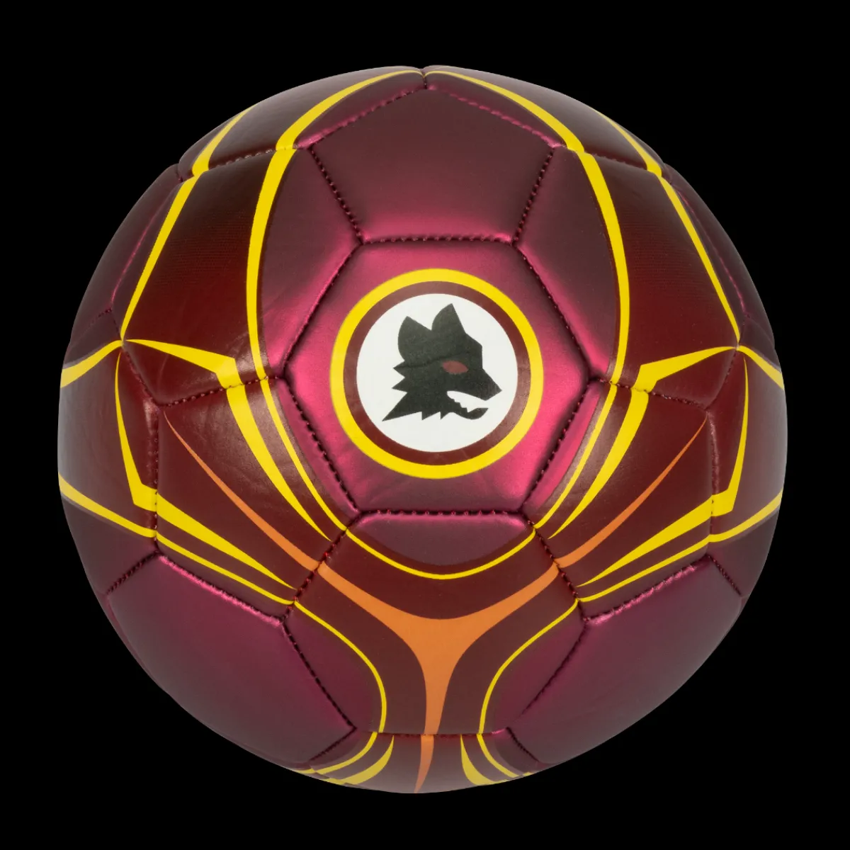 AS Roma Pallone da calcio finitura metallizzata e Logo Lupo, Taglia 1< Palloni