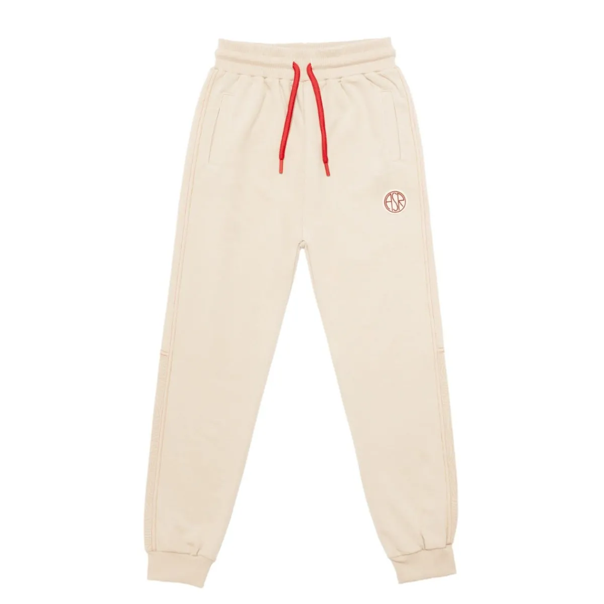 AS Roma Pantaloni jogger logo ASR, Bambini, Crema< Tute E Pantaloni