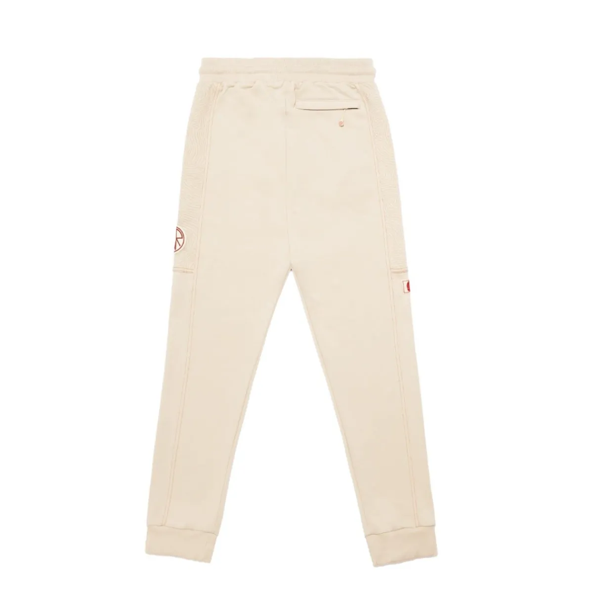 AS Roma Pantaloni jogger logo ASR, Uomo, Crema<Uomo Tute E Pantaloni