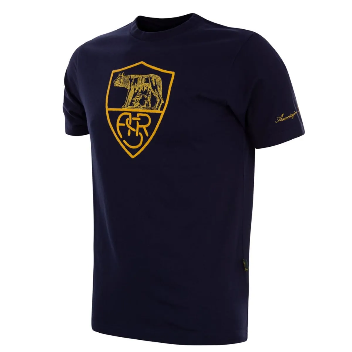 AS Roma T-shirt Heritage logo Crest, Uomo, Blu<Uomo T-shirts E Polo