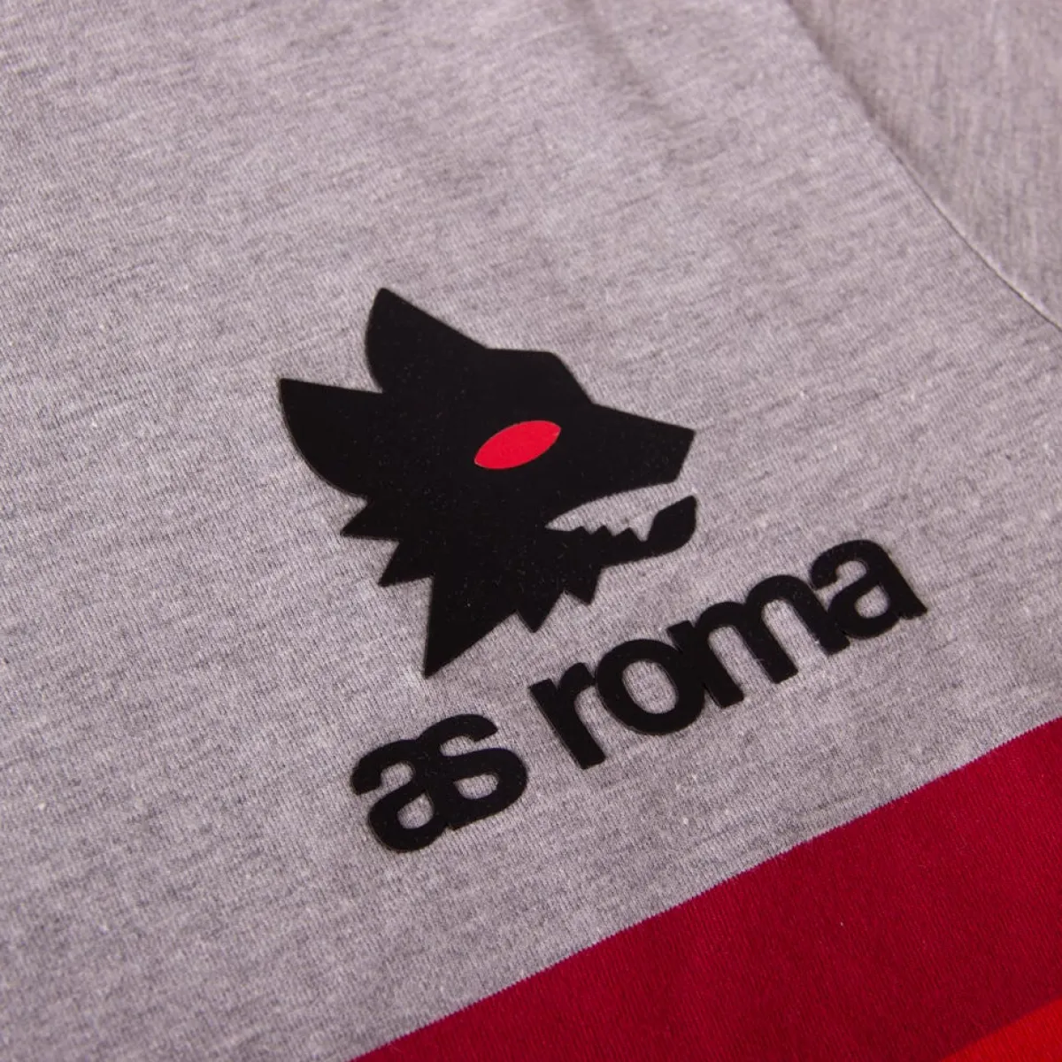 AS Roma T-shirt retrò righe e logo lupetto, Adulto, Grigio<Uomo T-shirts E Polo